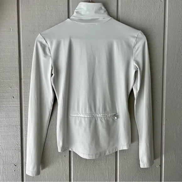 PRADA Red Tab Nylon Turtleneck with Zipper Pocket in White Size S - Picture 4 of 8